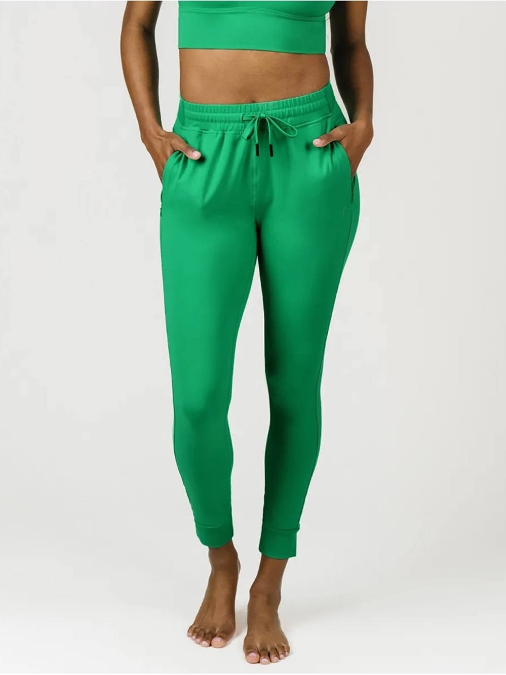 Zyia Confluence Zipper Joggers in Kelly Green NWT Small